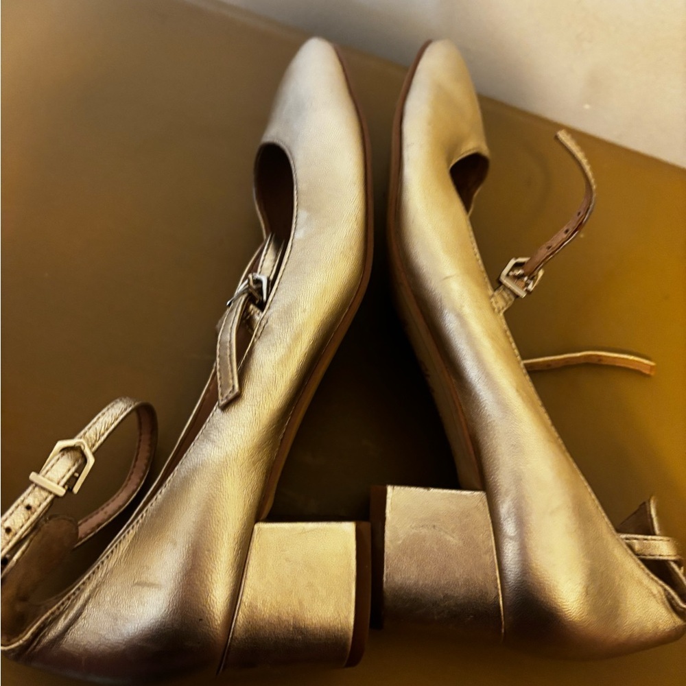 Sam Edelman Women's Metallic Heels 5 1/2 - Picture 3 of 6